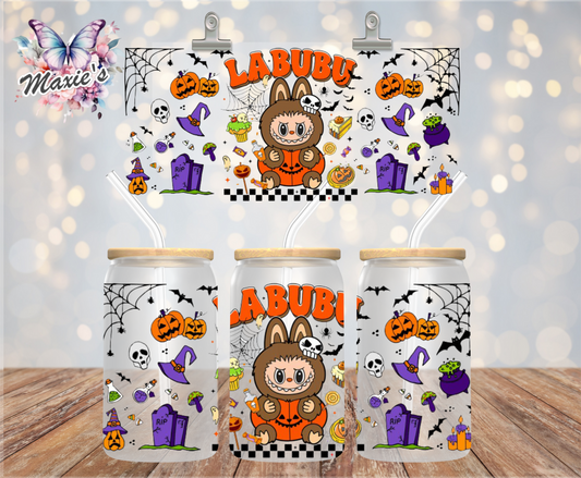 Halloween Labubu Graphic Design 16oz. UVDTF Cup Wrap