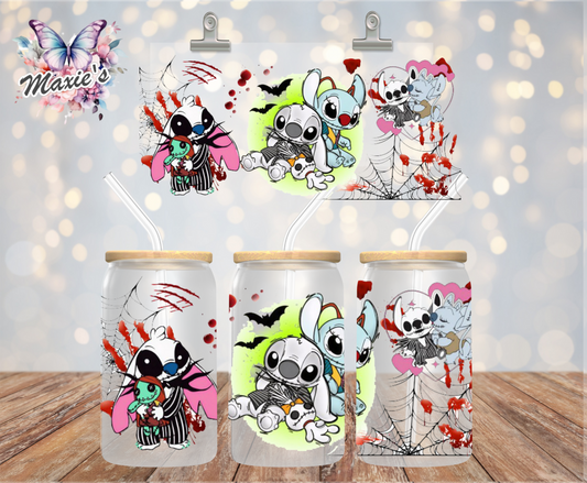 Stitch Jack & Stitch Sally Graphic Design 16oz. UVDTF Cup Wrap