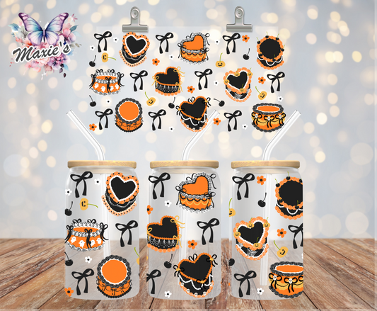 Spooky Cake Theme 16oz. UVDTF Cup Wrap