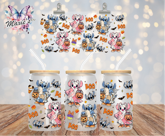 Trick Or Treat Stitch Graphic Design 16oz. UVDTF Cup Wrap