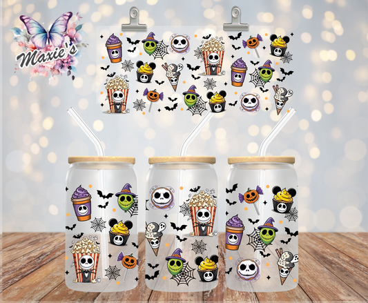 ✨️Double-Sided✨️ Spooky Halloween Snack Collection Graphic Design 16oz. UVDTF Cup Wrap