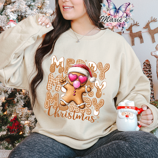 Bubble Gum Gingerbread Man Graphic Design DTF Transfer Print