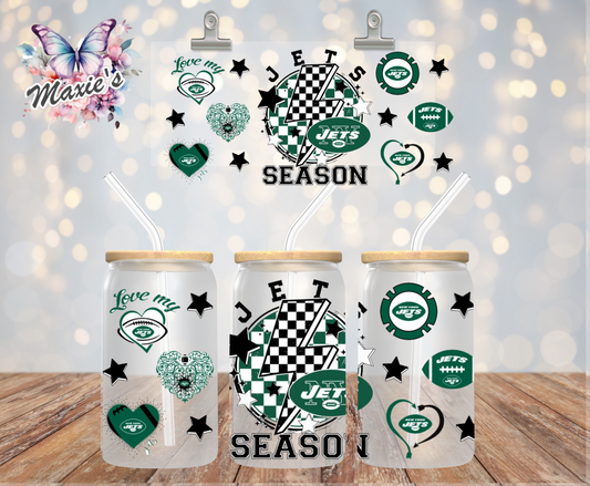 New York Jets/AFC East Team Graphic Design 16oz. UVDTF Cup Wrap