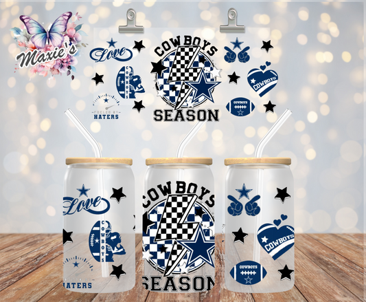 Dallas Cowboys Team Graphic Design 16oz. UVDTF Cup Wrap