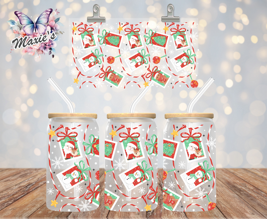 Christmas Photo Frame Themed 16oz. UVDTF Cup Wrap