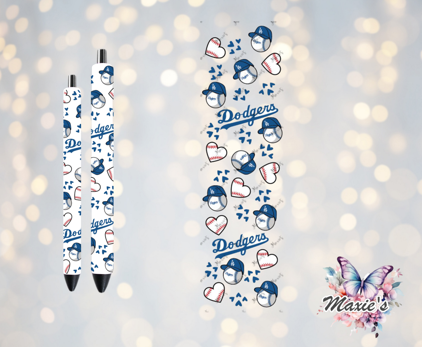 Baseball ⚾️ 🧢 Dodgers Theme UVDTF Pen Wrap/ Bookmark Decal