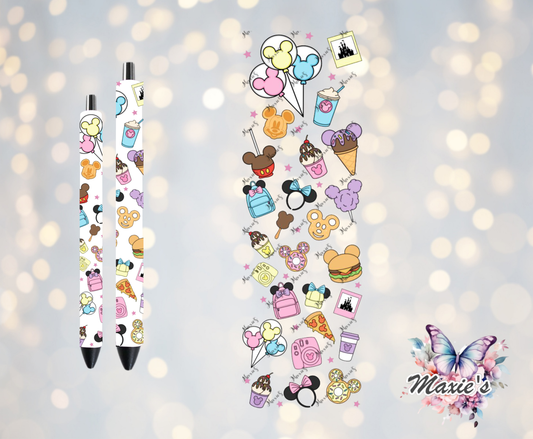 Favorite Dreamy Snacks Graphic Design UVDTF Pen Wrap/Bookmark Decal