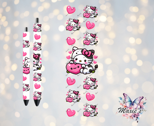 Moo Moo 🐮 Kitty Graphic Design UVDTF Pen Wrap/Bookmark Decal