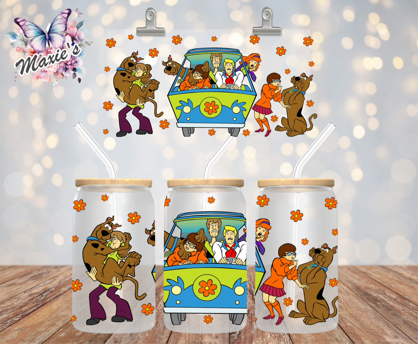 Scooby-Doo Animation Graphic Design 16oz.UVDTF Cup Wrap