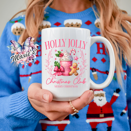 Holly Jolly Christmas Club Graphic Design UVDTF Decal