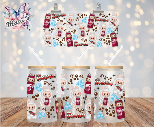 Dr. Pepper Labubu Graphic Design 16oz. UVDTF Cup Wrap