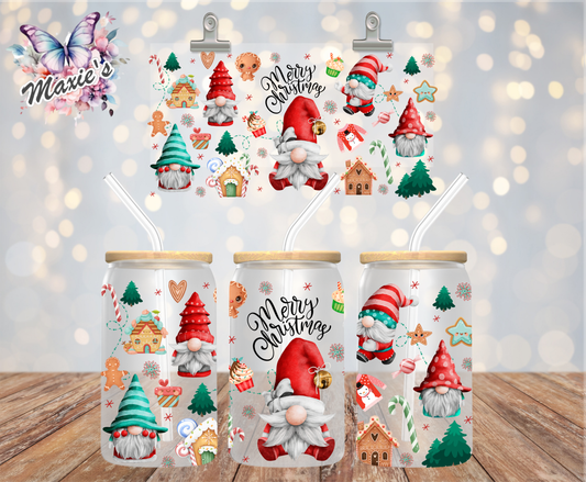Christmas Gnomes Graphic Design 16oz. UVDTF Cup Wrap