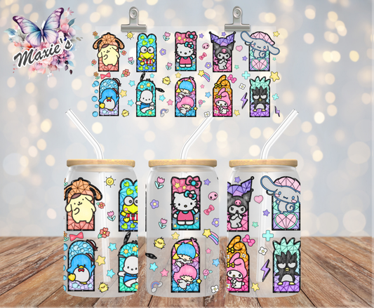 Kawaii Family Graphic Design 16oz. UVDTF Cup Wrap