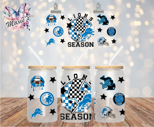 Detroit Lions/Roary Graphic Design 16oz. UVDTF Cup Wrap