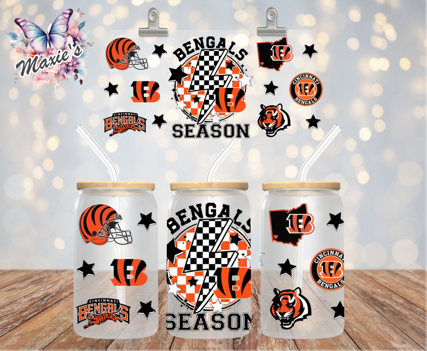 Cincinnati Bengals/AFC North Graphic Design 16oz. UVDTF Cup Wrap