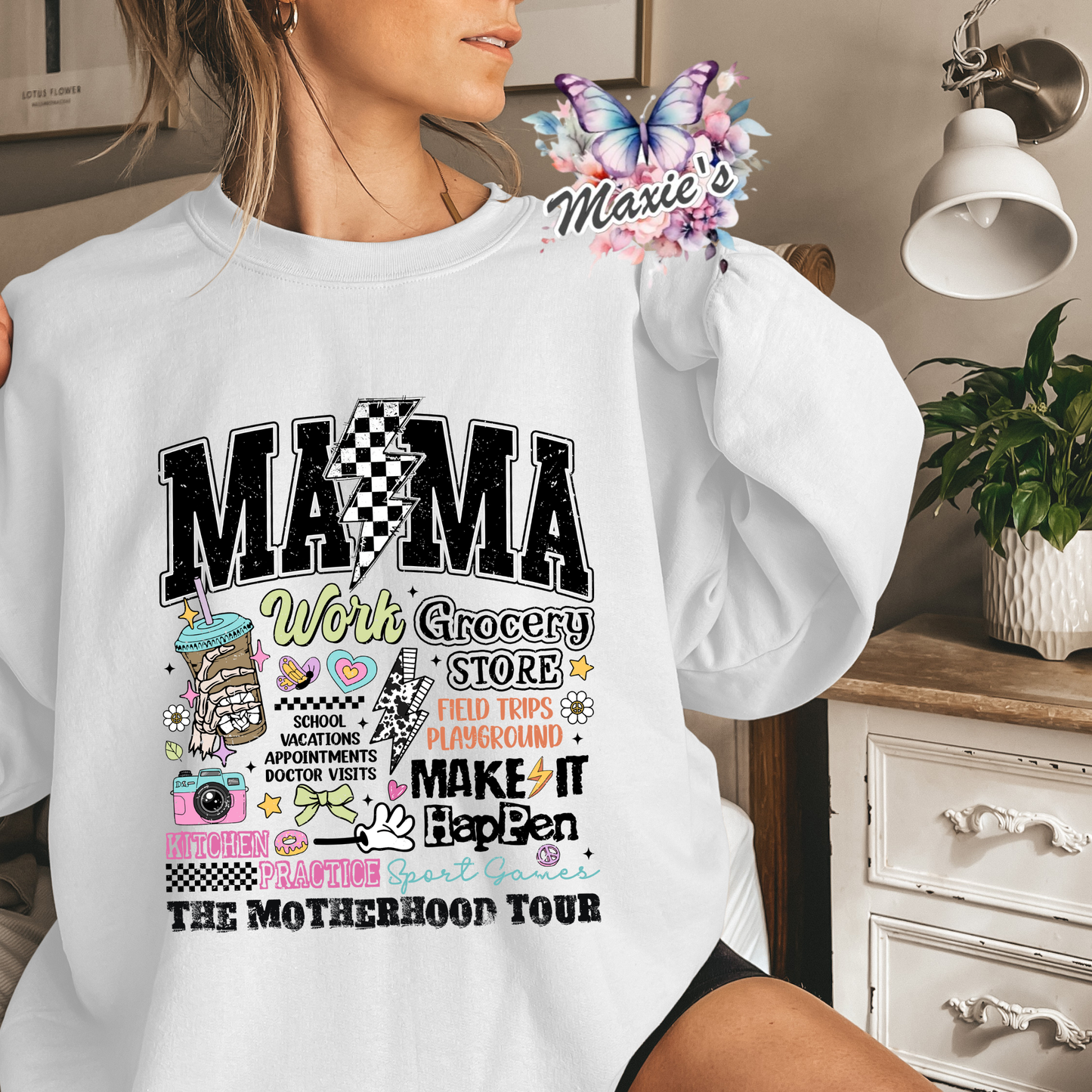 Retro Mama Affirmation Graphic Design DTF Transfer Print