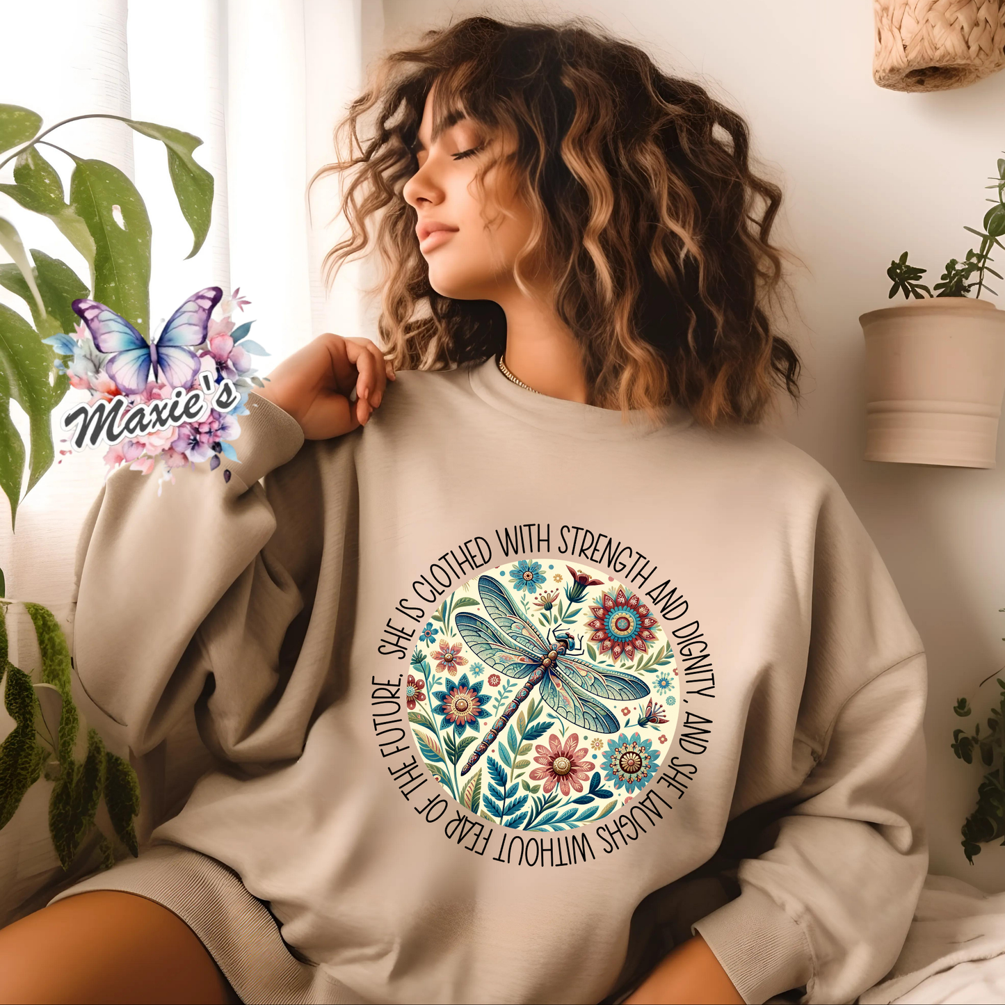 Dragon Fly Inspectional Affirmation Graphic Design DTF Transfer Print