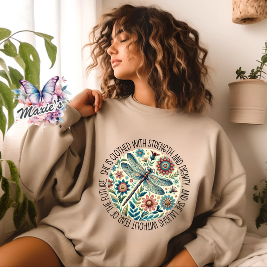 Dragon Fly Inspectional Affirmation Graphic Design DTF Transfer Print