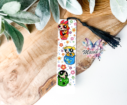Floral Power Puff Girls Animation Graphic Design UVDTF Pen Wrap/Bookmark Decal