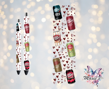 Dr. Pepper Soda Theme UVDTF Pen Wrap/Bookmark