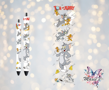 Tom & Jerry Animation Graphic Design UVDTF Pen Wrap/Bookmark Decal