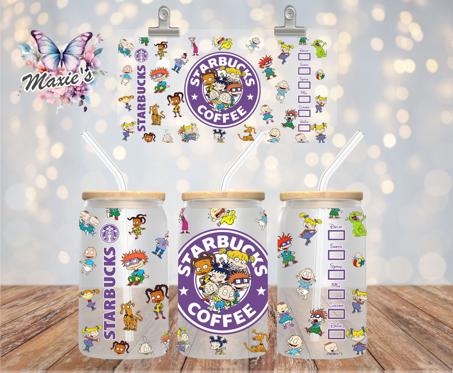 Rugrats Animation Starbbie Graphic Design 16oz. UVDTF Cup Wrap