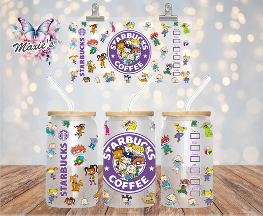 Rugrats Animation Starbbie Graphic Design 16oz. UVDTF Cup Wrap