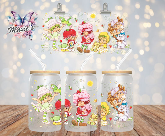 Classic Strawberry 🍓 Girls Graphic Design 16oz. UVDTF Cup Wrap