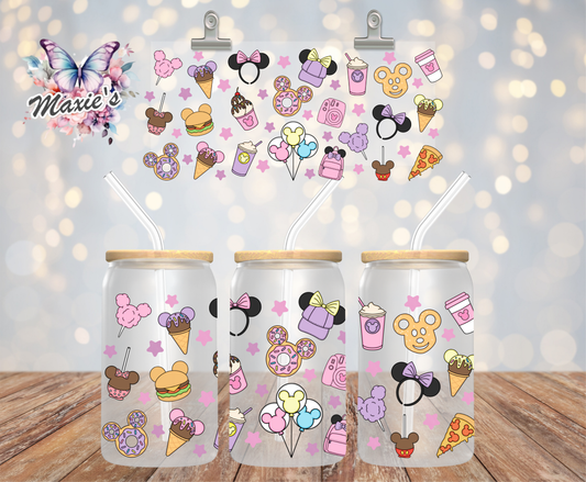 Mickey Mouse Theme Snack Collection Graphic Design 16oz. UVDTF Cup Wrap