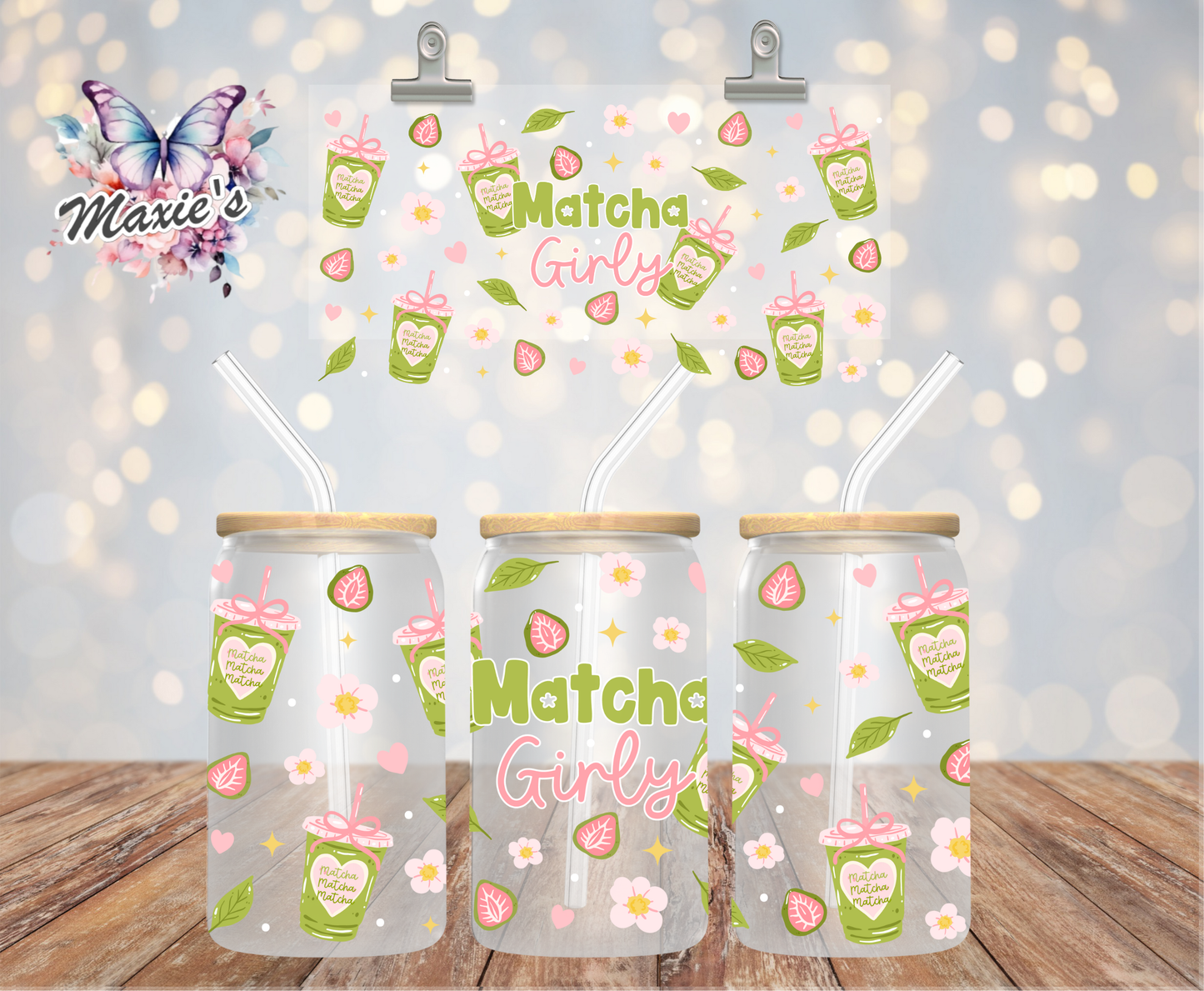 Macha Girly Graphic Design UVDTF 16oz. Cup Wrap