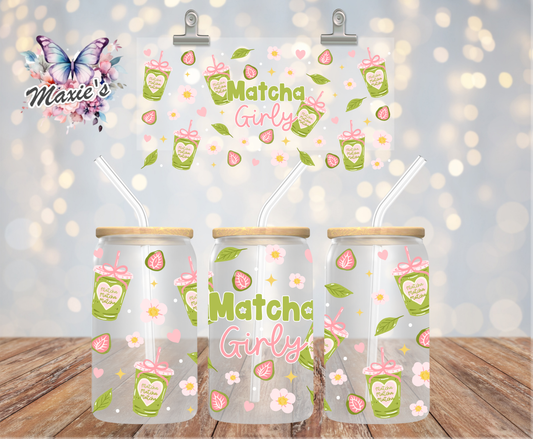 Macha Girly Graphic Design UVDTF 16oz. Cup Wrap