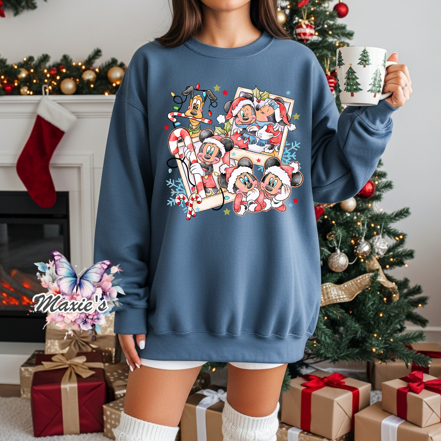 Mouse Couple Family Christmas Graphic Design DTF Transfer Print