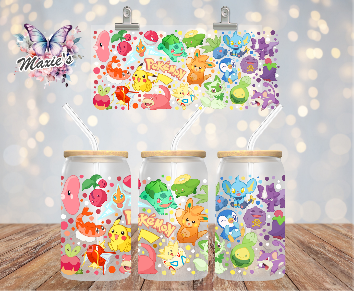 Pokémon Fun Day Graphic Design 16oz. UVDTF Cup Wrap