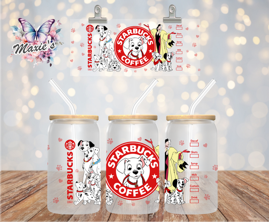 Dalmatian Puppies Starbbie Graphic Design 16oz. UVDTF Cup Wrap