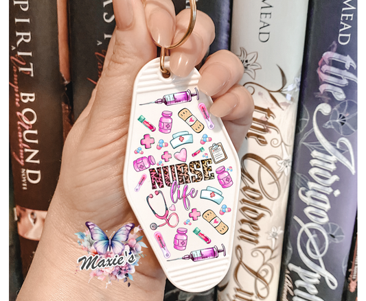 Nurse Theme UVDTF Motel Keychain Decal