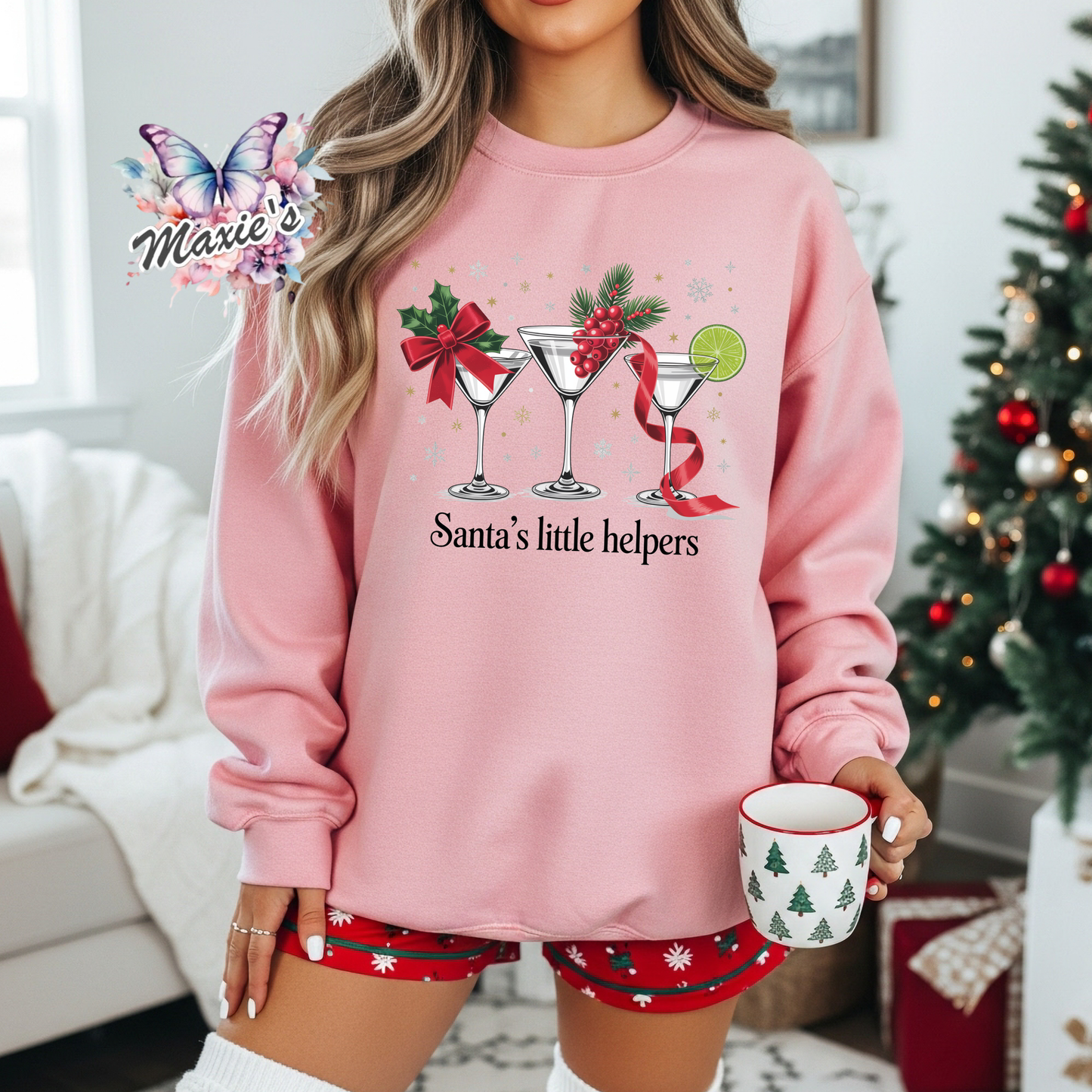 Santa's Little Helper Graphic Design DTF Transfer Print