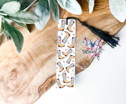 Western Cowboy Boots Graphic Design UVDTF Pen Wrap/Bookmark Decal