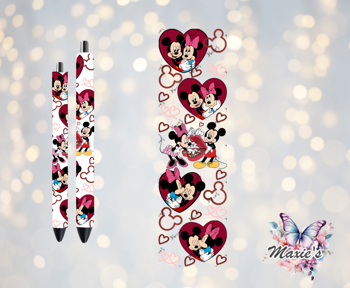 Favorite Mouse Couple Romance Graphic Design UVDTF Pen Wrap/Bookmark Decal