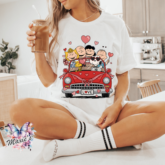 Peanuts Romance Road Trip Graphic Design DTF Transfer Print