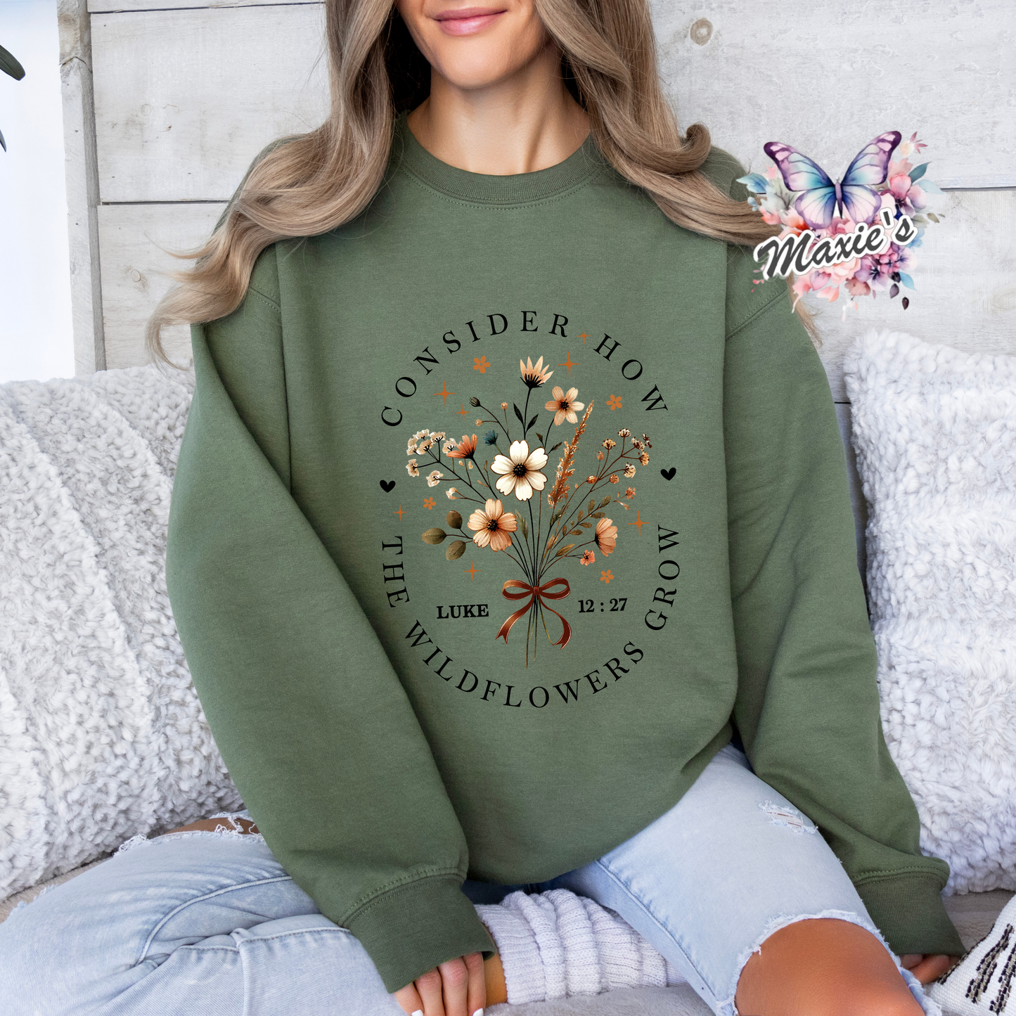How The Wild Flowers Grow Positive Affirmation Graphic Design DTF Transfer Print