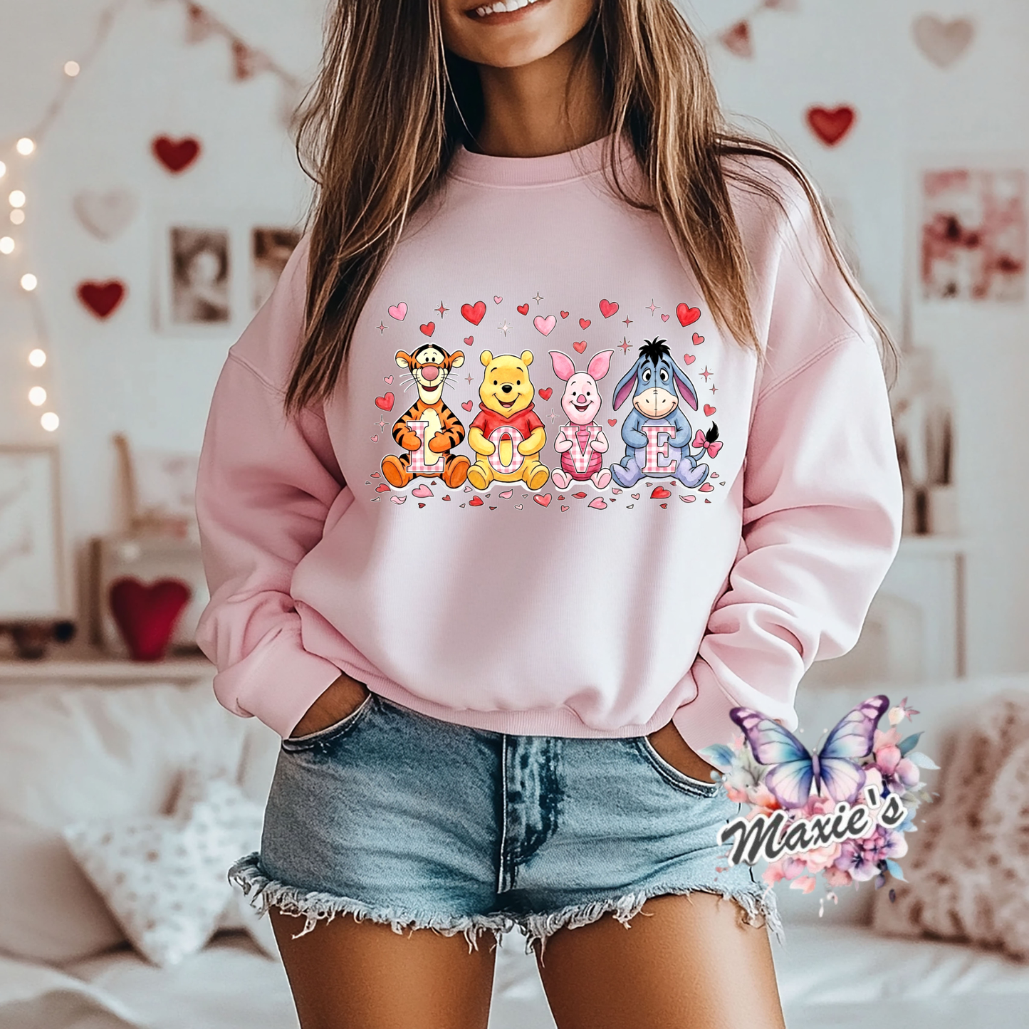 Winnie Bear's Valentine Graphic Design DTF Transfer Print