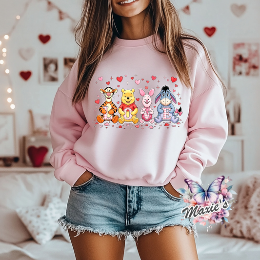 Winnie Bear's Valentine Graphic Design DTF Transfer Print