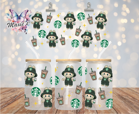 ✨️✨️ Double-Sided✨️✨️ Starbbie Coffee Labubu Graphic Design 16oz. UVDTF Cup Wrap