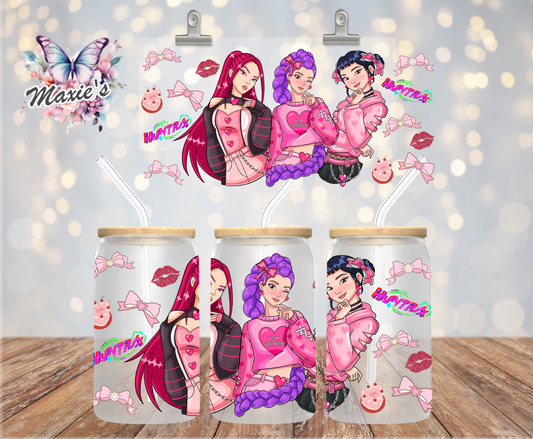 Huntrix Valentine Graphic Design 16oz. UVDTF Cup Wrap