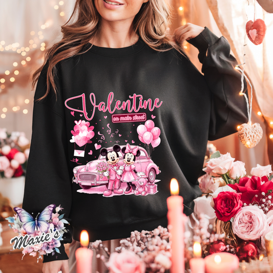 Mouse Couple Pink Valentine Graphic Design DTF Transfer Print