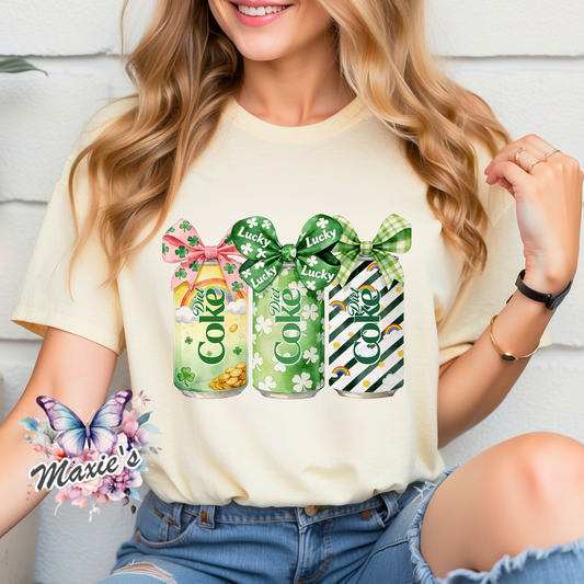 St. Patrick Themed Coke Graphic Design DTF Transfer Print