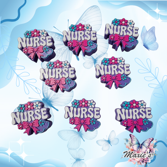 Floral Nurse 3D Printed Straw Topper