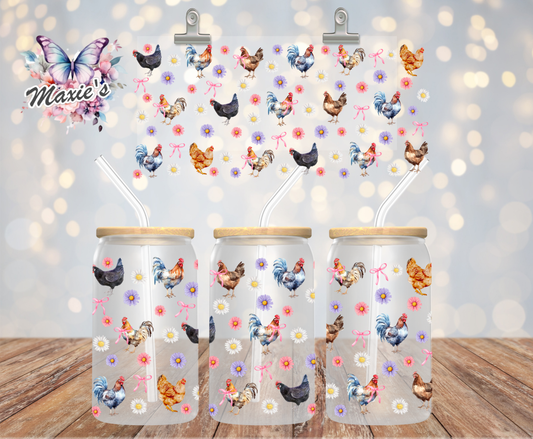 Daisy Chicken Theme 16oz. UVDTF Cup Wrap