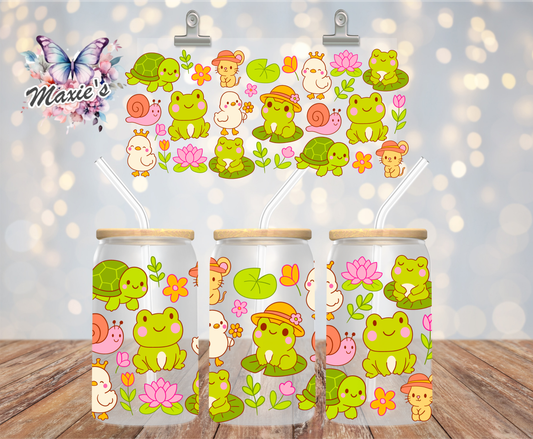 Cutie Pond Creatures Graphic Design 16oz. UVDTF Cup Wrap