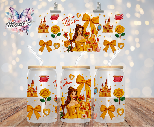 Tale As Old As Time Graphic Design 16oz. UVDTF Cup Wrap